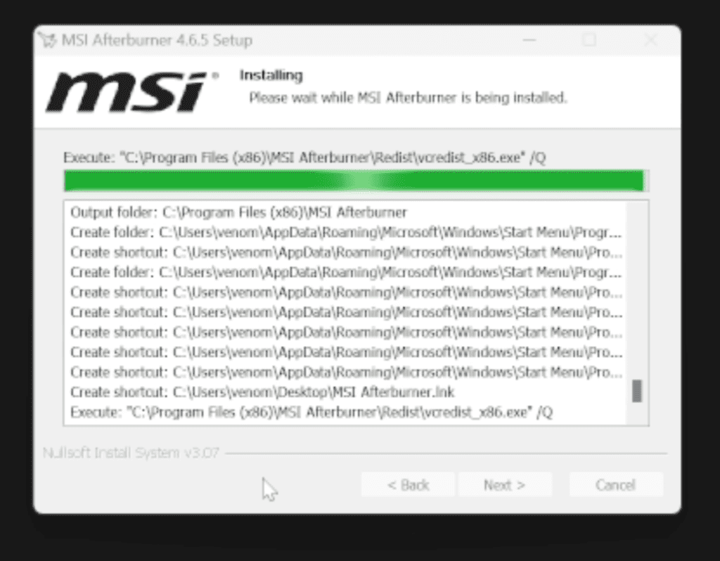Installation of MSI